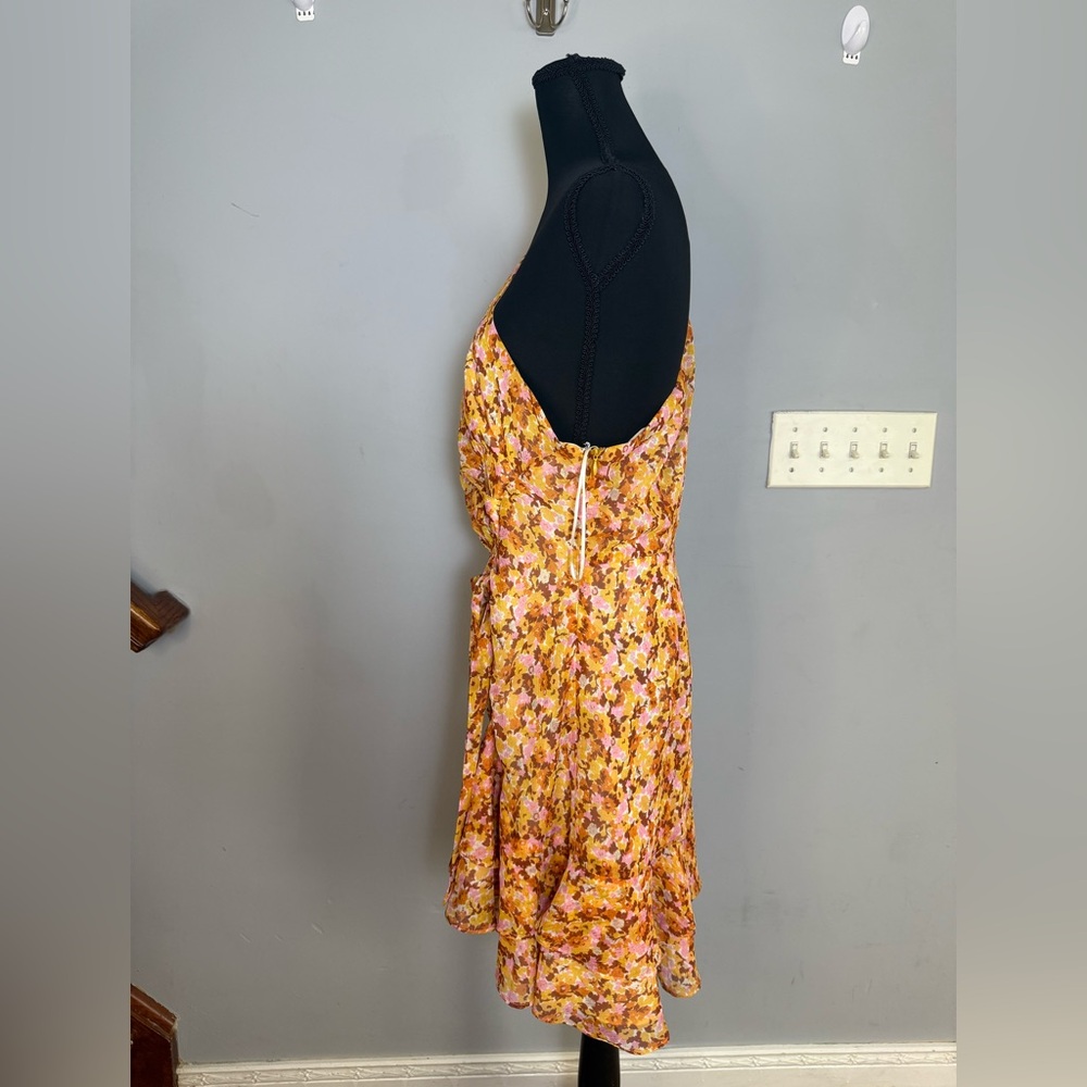 Lush Multicolor Floral one sleeve dress size XL - Picture 6 of 9